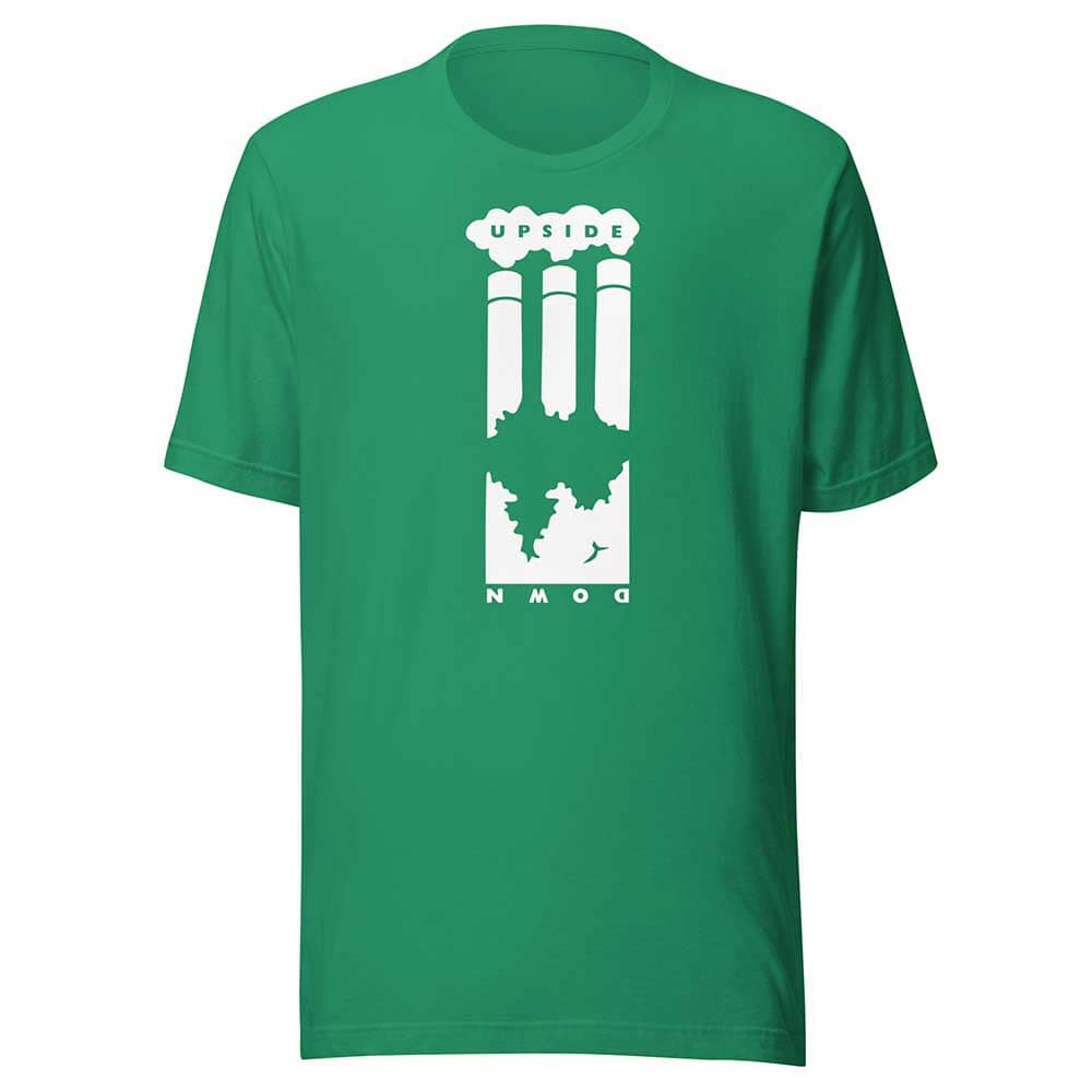 UPSIDE DOWN T-Shirt supporting Greenpeace Kelly Green