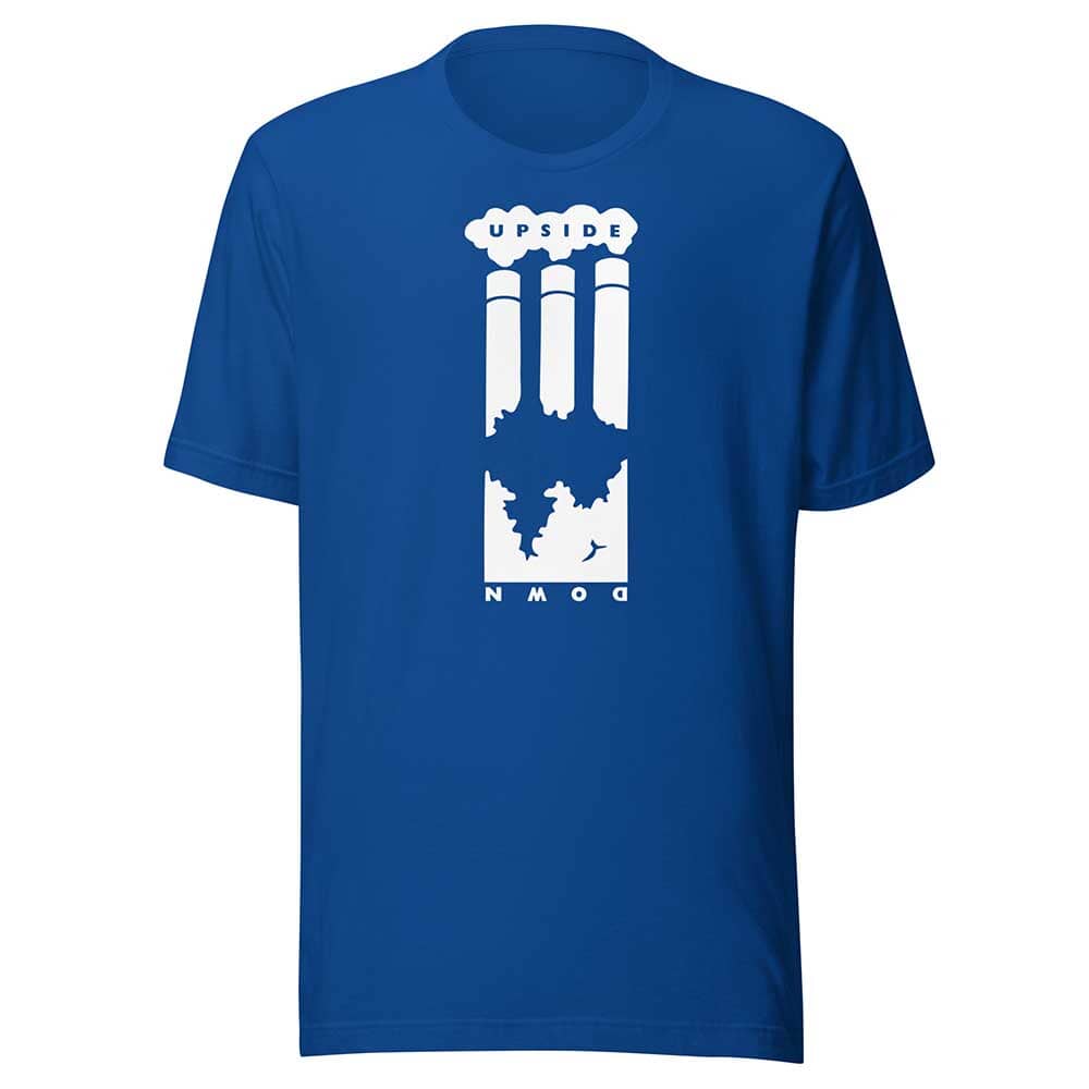 UPSIDE DOWN T-Shirt supporting Greenpeace royal blue