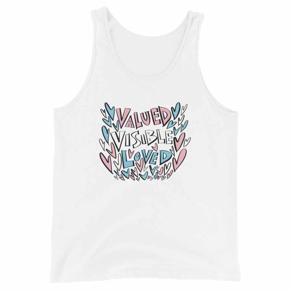 Valued Visible Loved Tank white