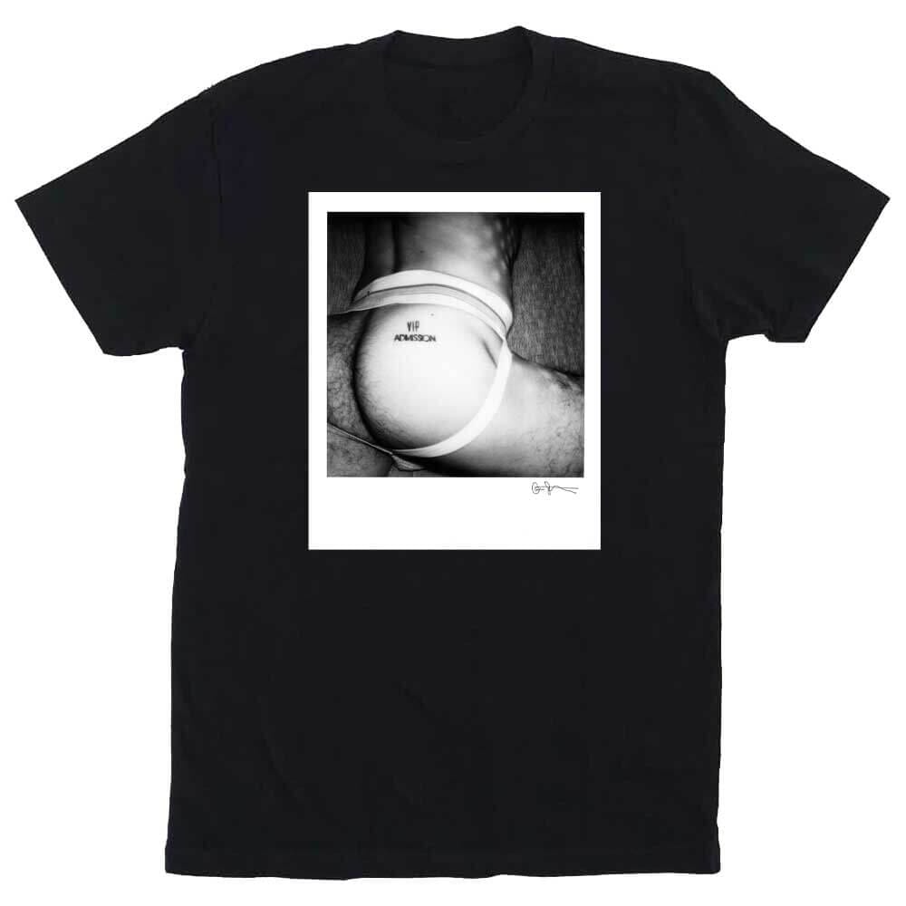 butt in jockstrap polaroid graphic t-shirt adams nest provincetown