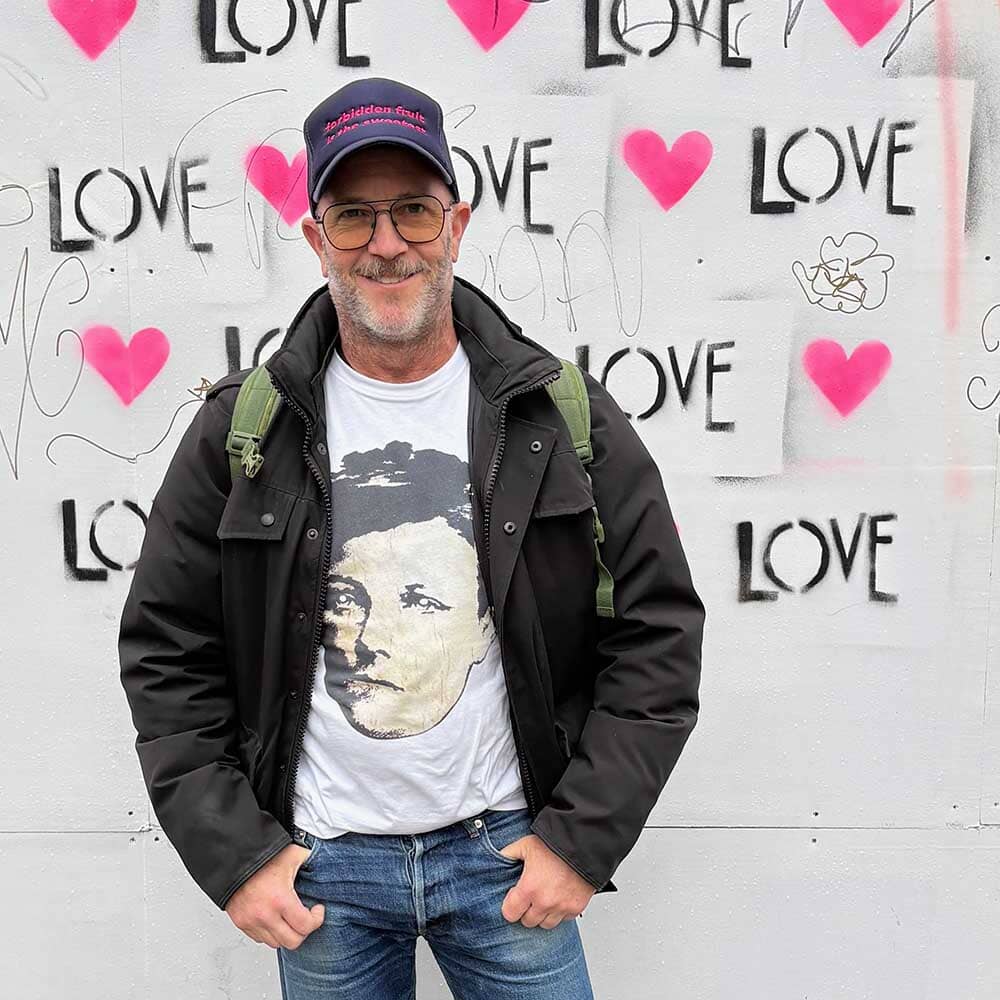 adam singer in navy Forbidden Fruit Foam Trucker Snapback Hat and david wojnarowicz rimbaud t-shirt