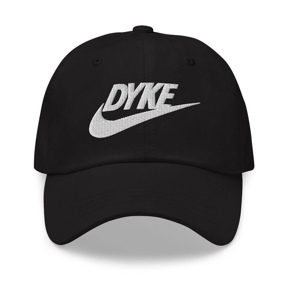 dyke sport twill dad hat black