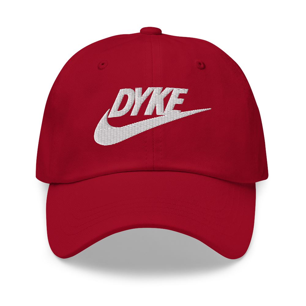 dyke sport twill dad hat red