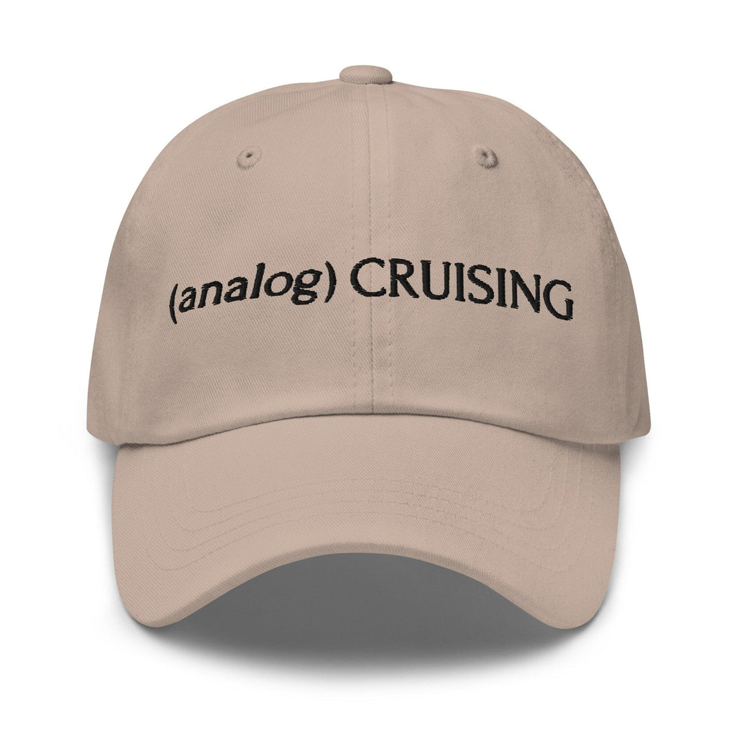 (analog) CRUISING stone Classic Twill Dad Hat with black embroidery — Leo Herrera x Adam&