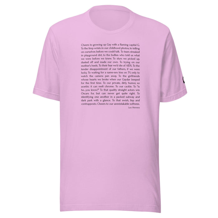Cheers to Growing Up Gay Lilac Tee