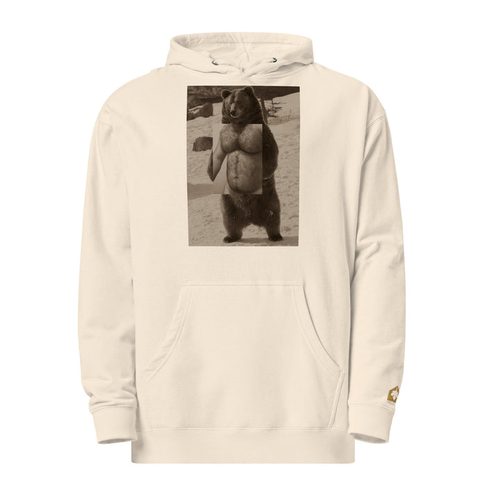 Naro Pinosa Standing Grizzly Bear Hoodie