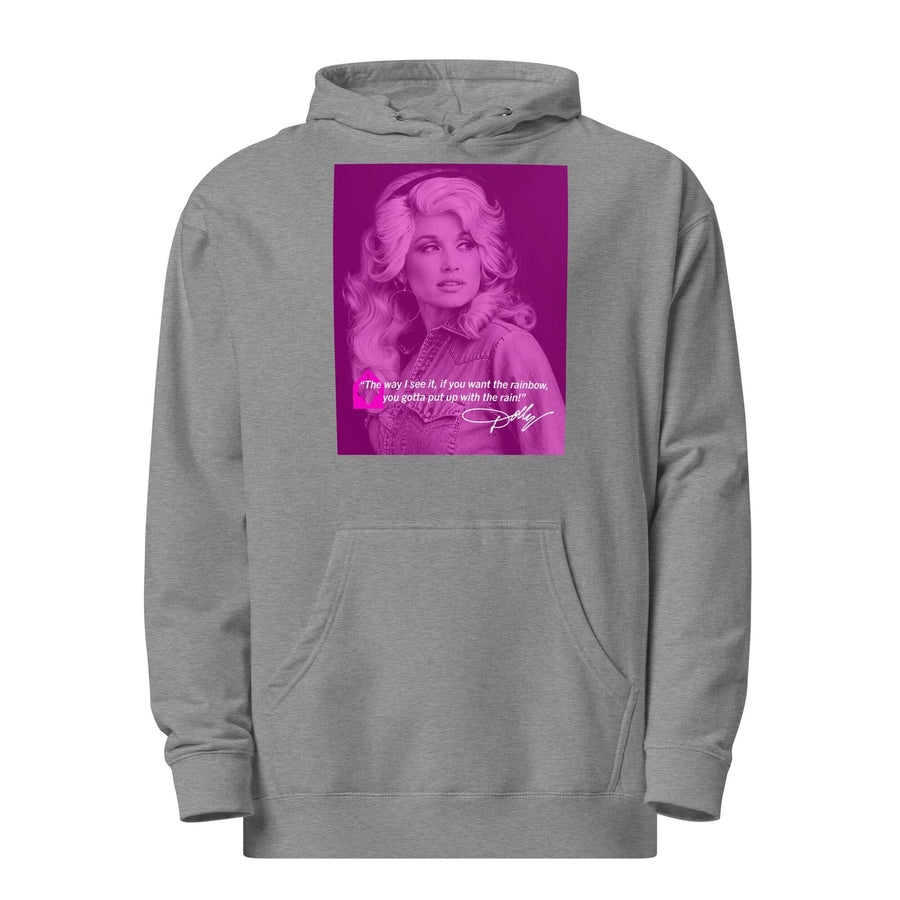 Dolly Parton Rainbow & Rain Hoodie supporting Imagination Library