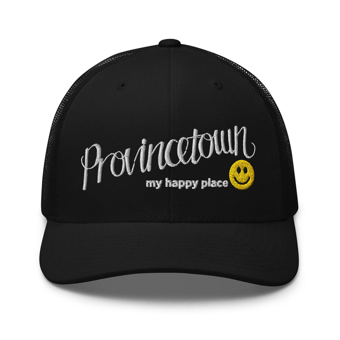 Provincetown My Happy Place Trucker Mesh Snapback Hat, second view