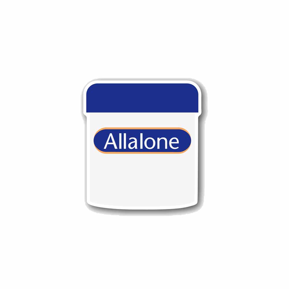 all alone albolene sticker
