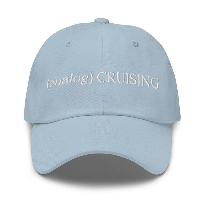 (analog) CRUISING light blue Classic Twill Dad Hat with white embroidery — Leo Herrera x Adam&