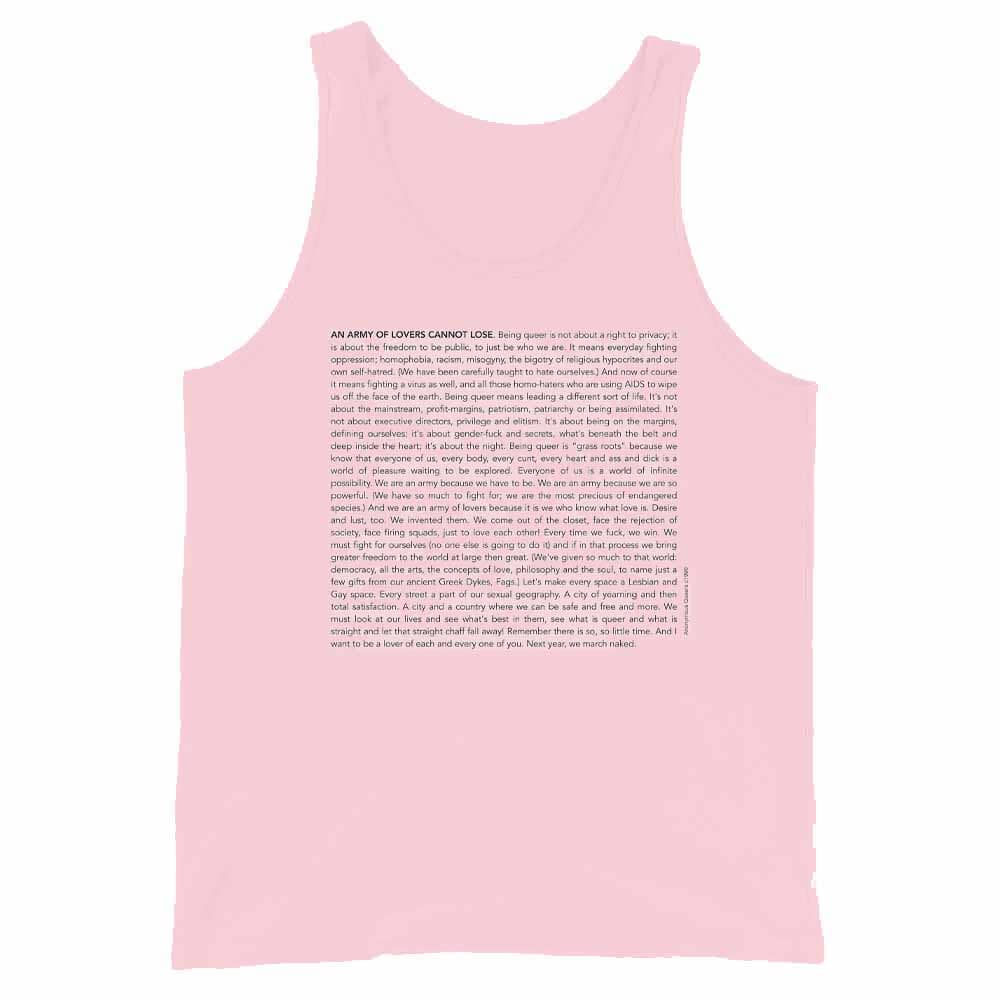 Army Of Lovers Tank - Leslie-Lohman Museum pink