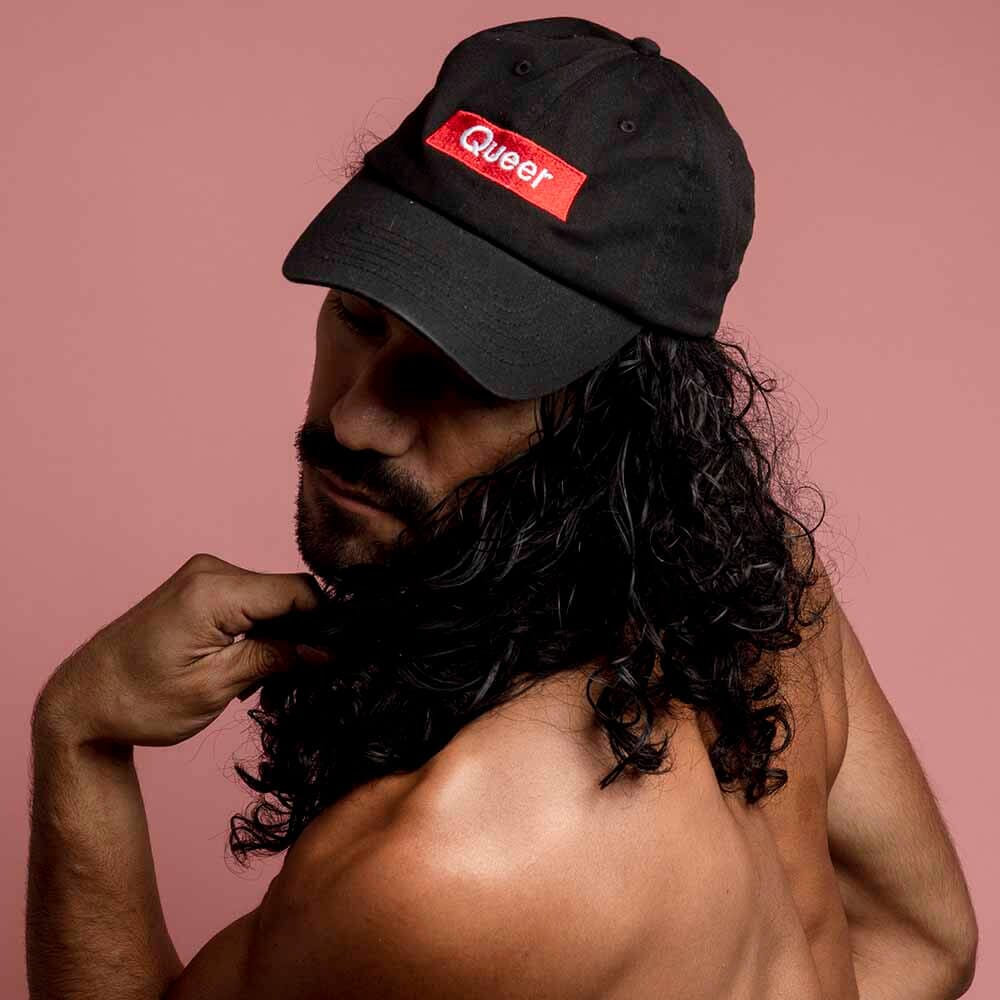 black queer dad hat