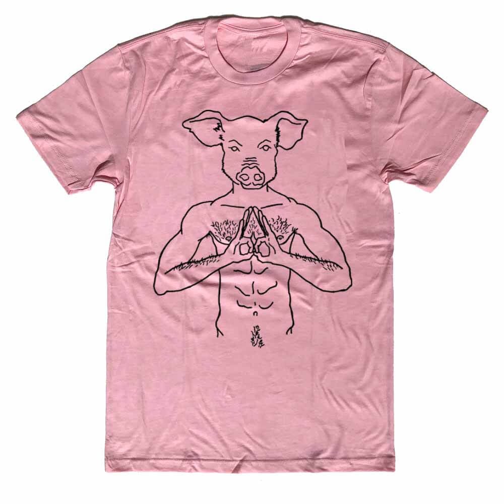 Brian Kenny Pig Head pink T-Shirt