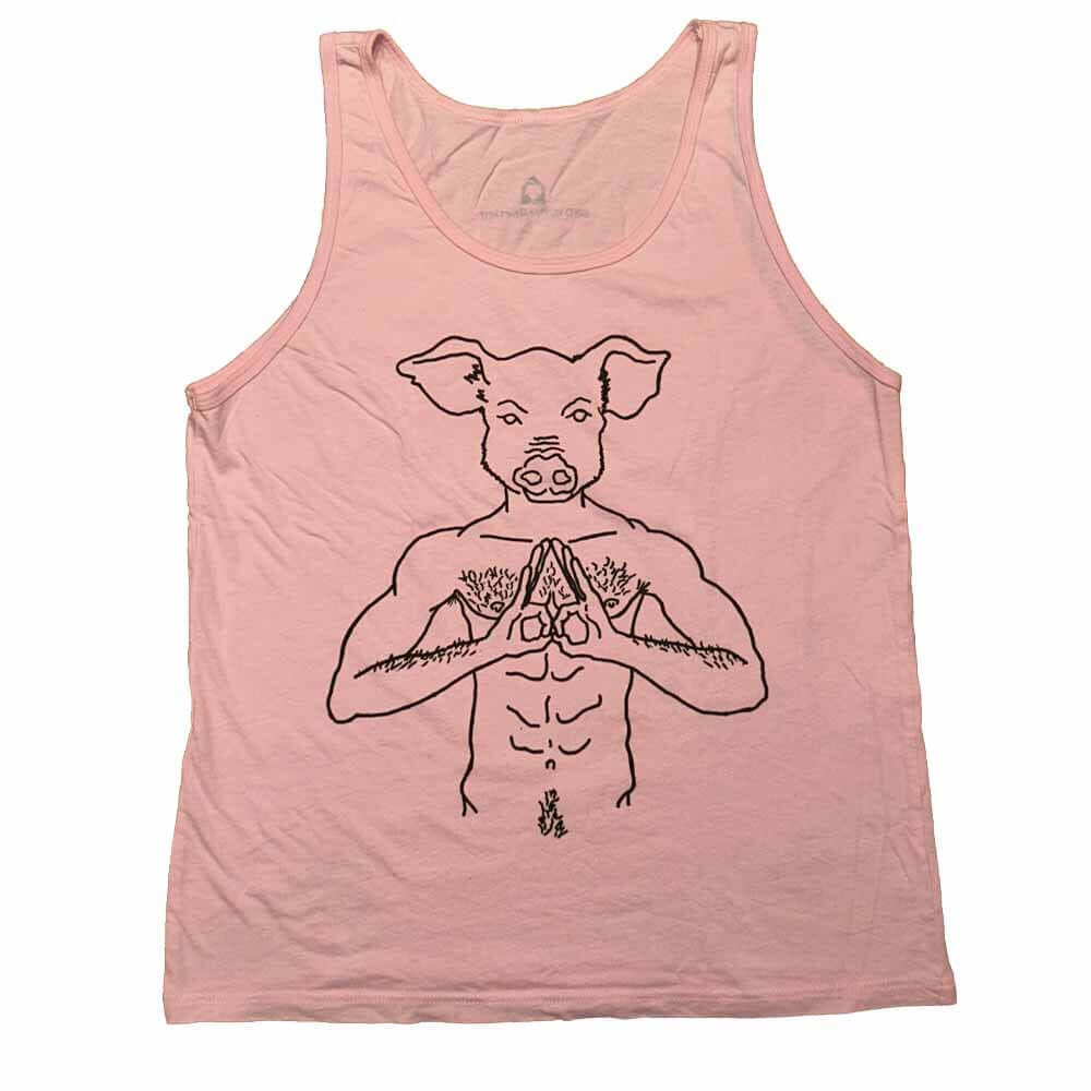 Pig Head Black Print Tank