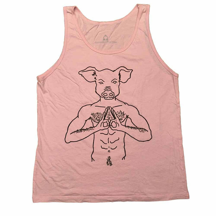 Pig Head Black Print Tank