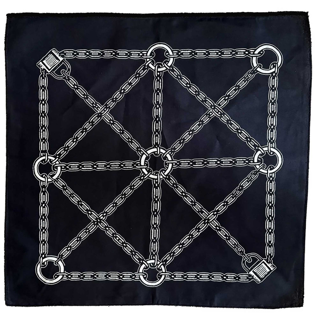 Chain & Padlock Grid Bandana