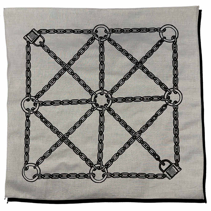 Chain & Padlock Grid Bandana, second view