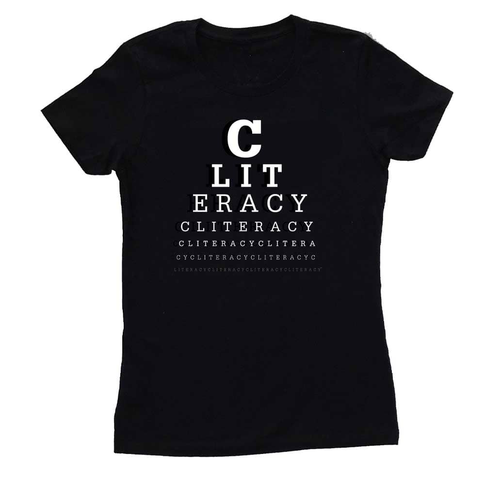 CLITERACY Eye Chart Femme Fit T-Shirt