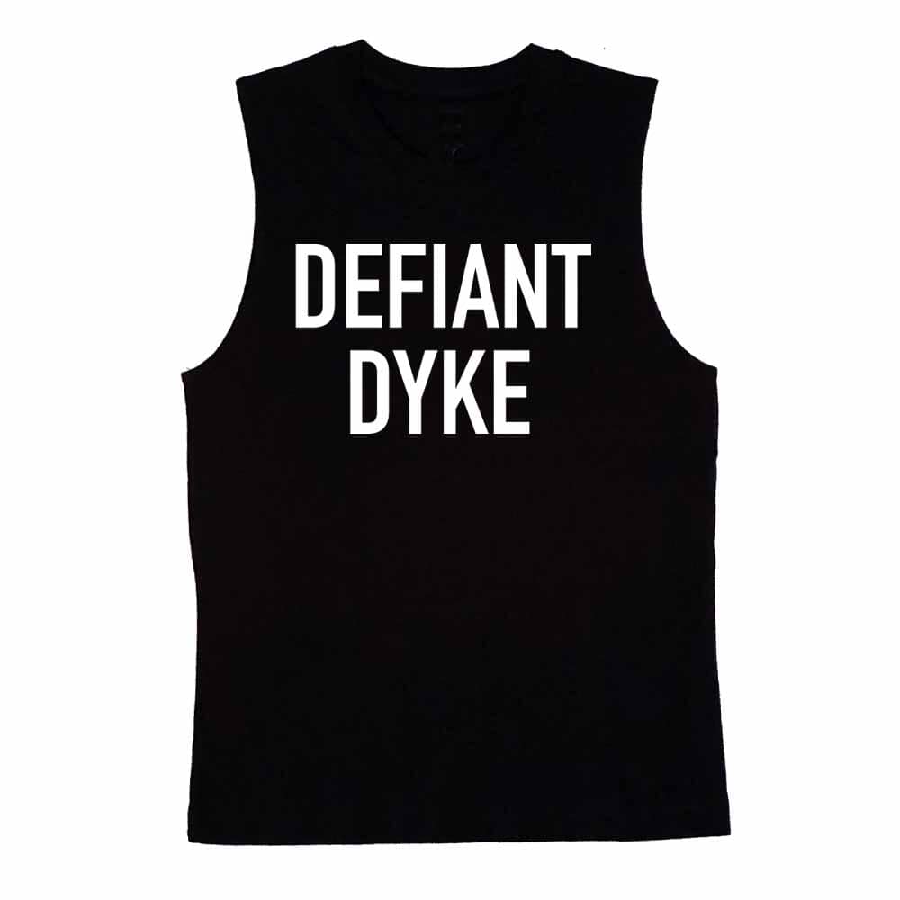 DEFIANT DYKE Sleeveless T-shirt black