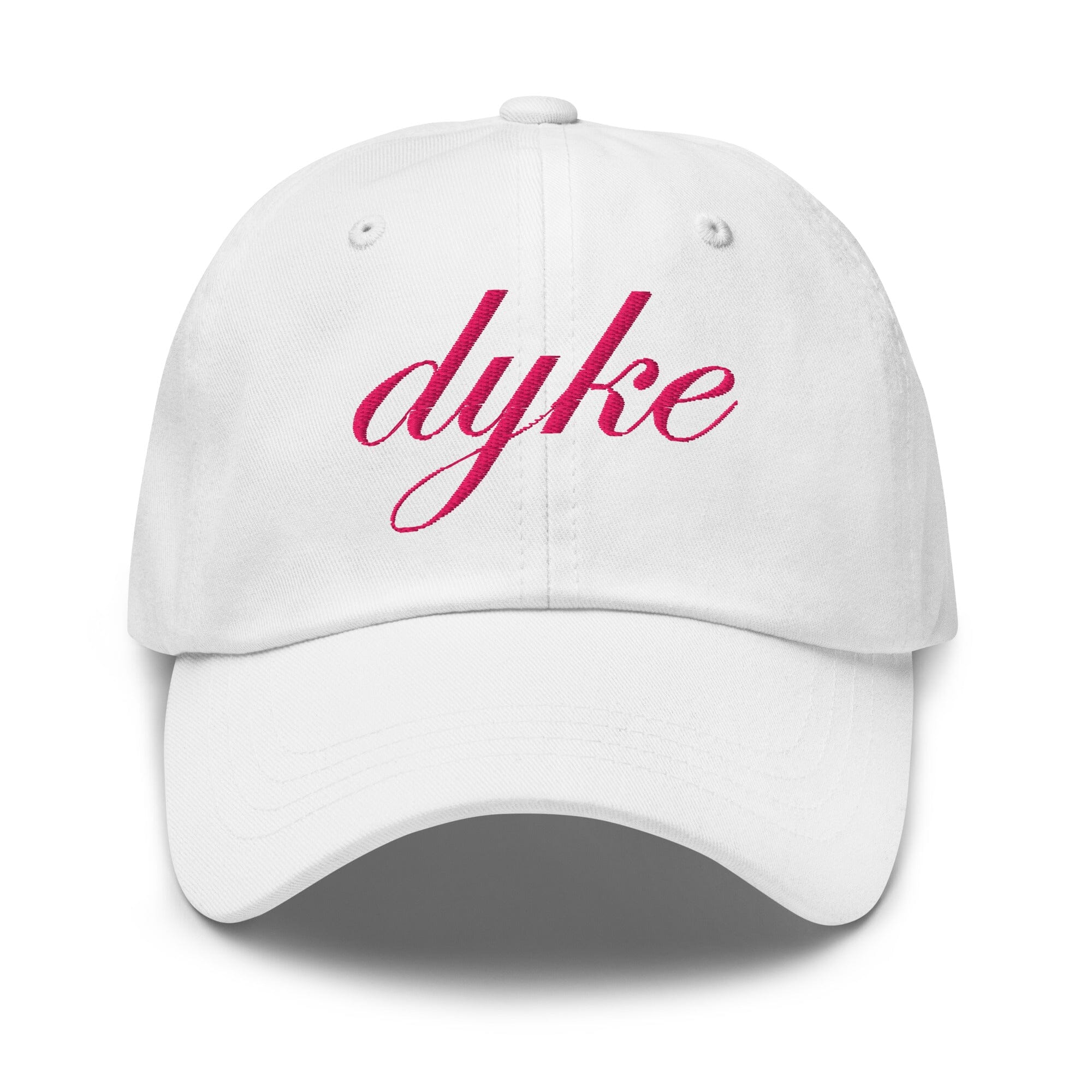 dyke twill dad hat white