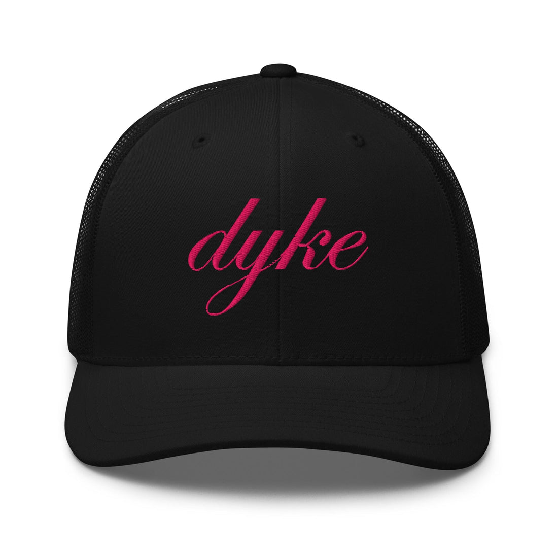 Dyke Script Mesh Trucker Snapback Hat