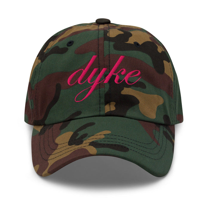Dyke Script Camo Twill Dad Hat