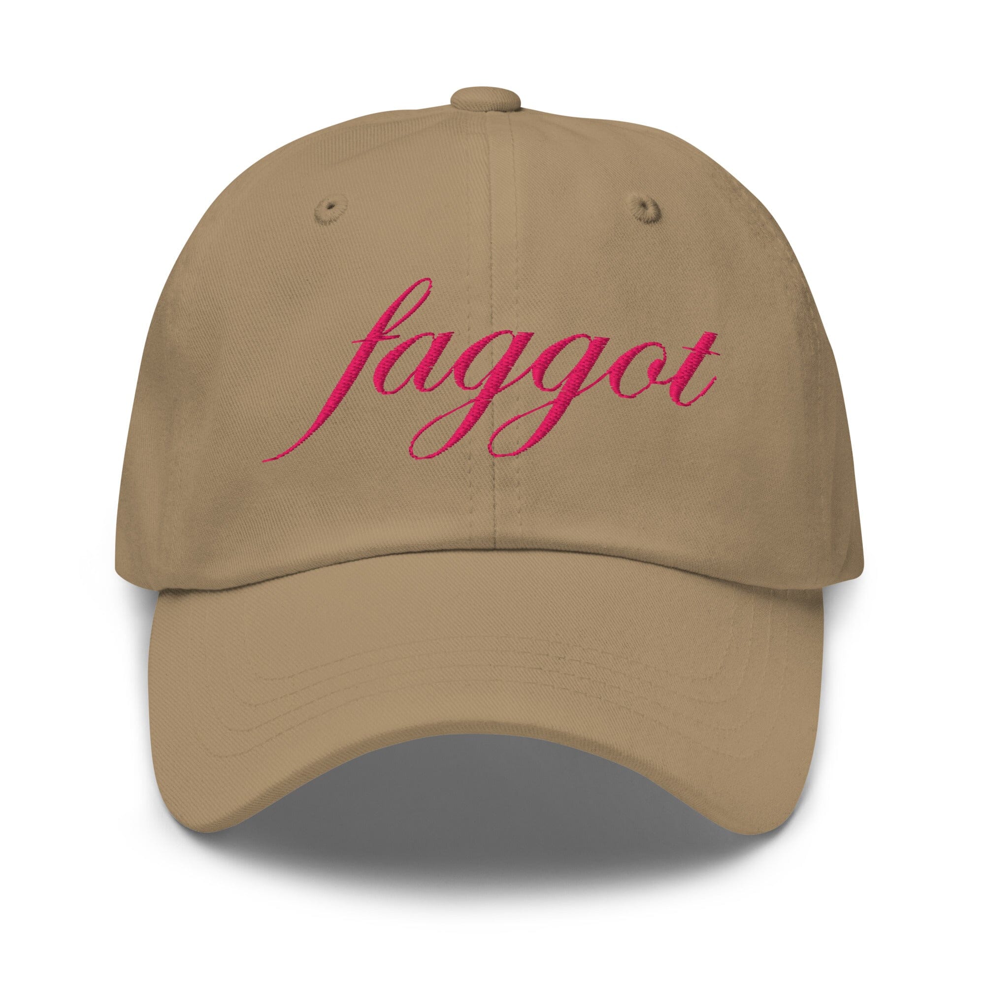 faggot khaki twill dad hat