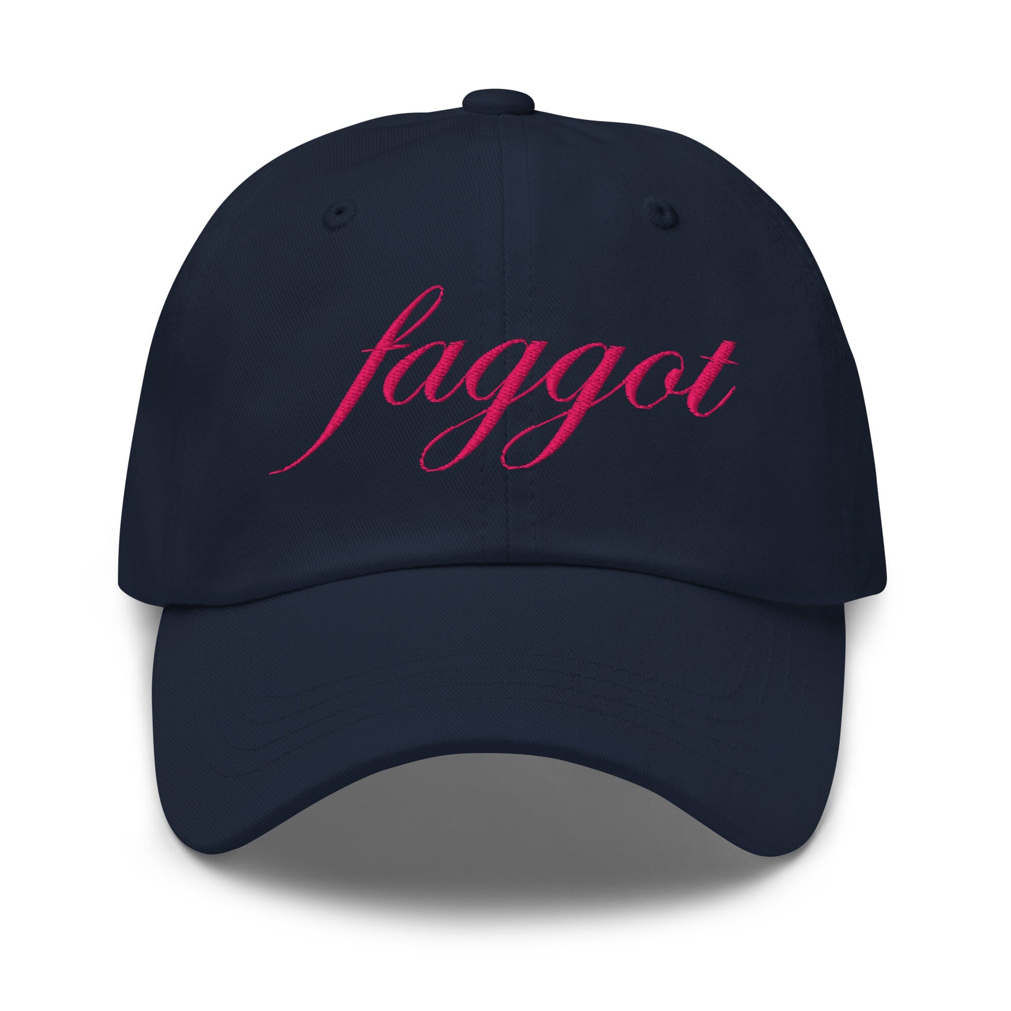 faggot navy twill dad hat