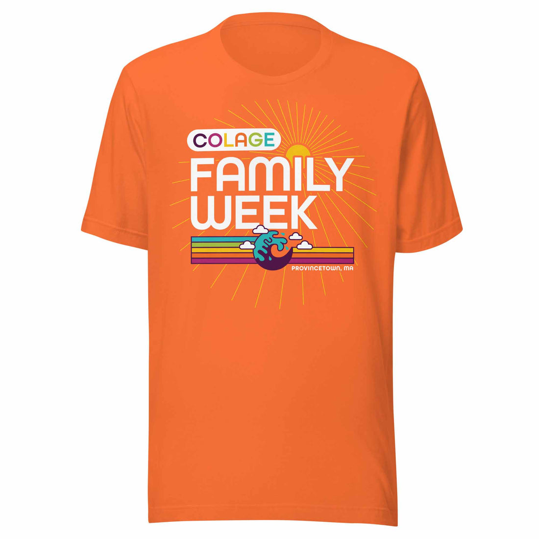 COLAGE Provincetown Family Week Adult T-shirt - Orange