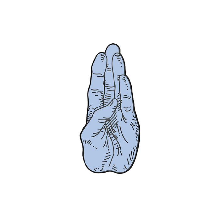 Fisting Enamel Pin — Light Blue & Black Nickel x Adam's Nest Exclusive