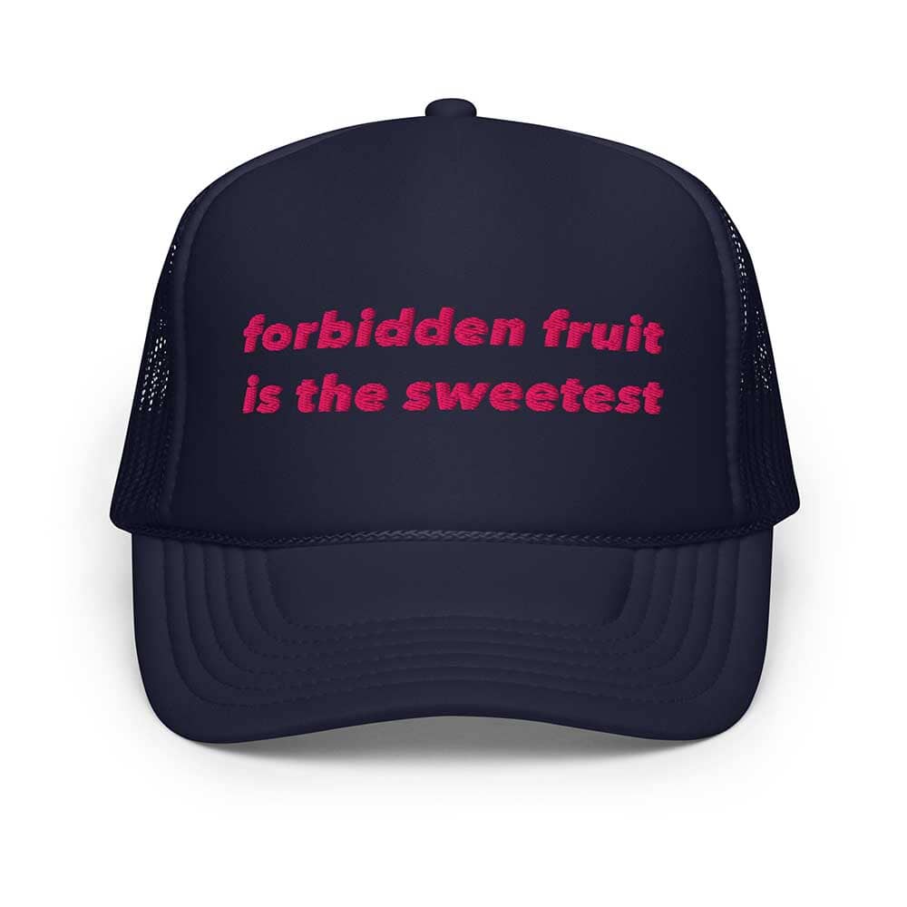 Navy Forbidden Fruit Foam Trucker Snapback Hat