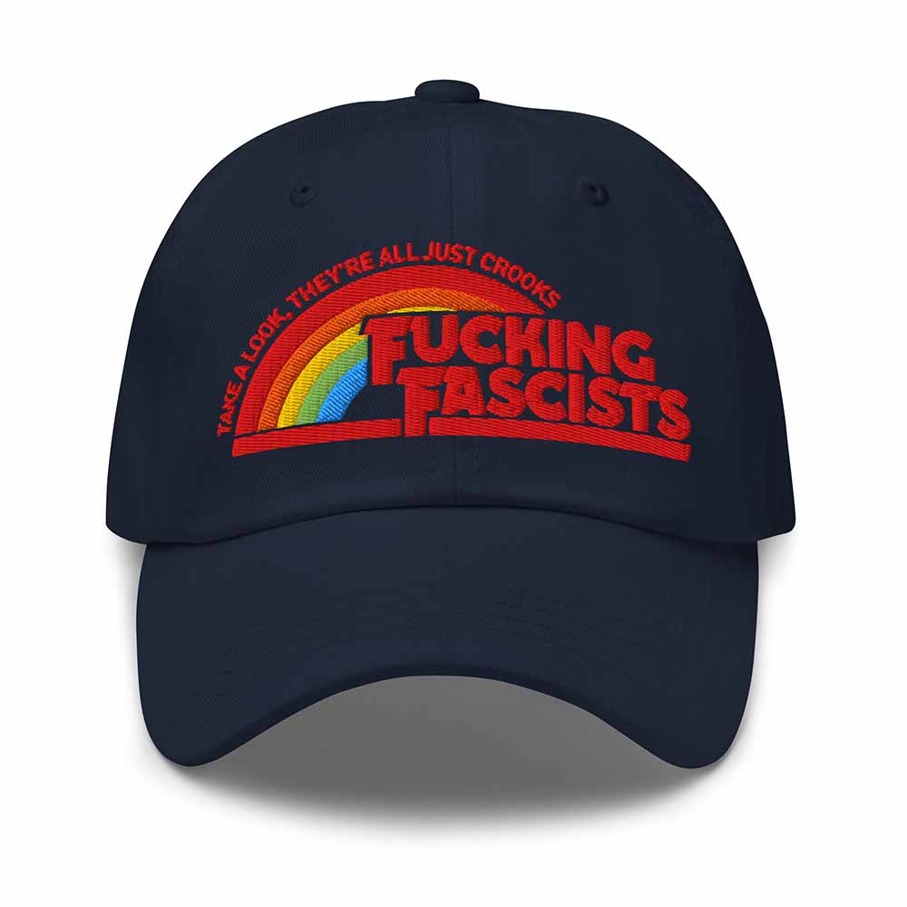 Fucking Fascists Twill Dad Hat navy