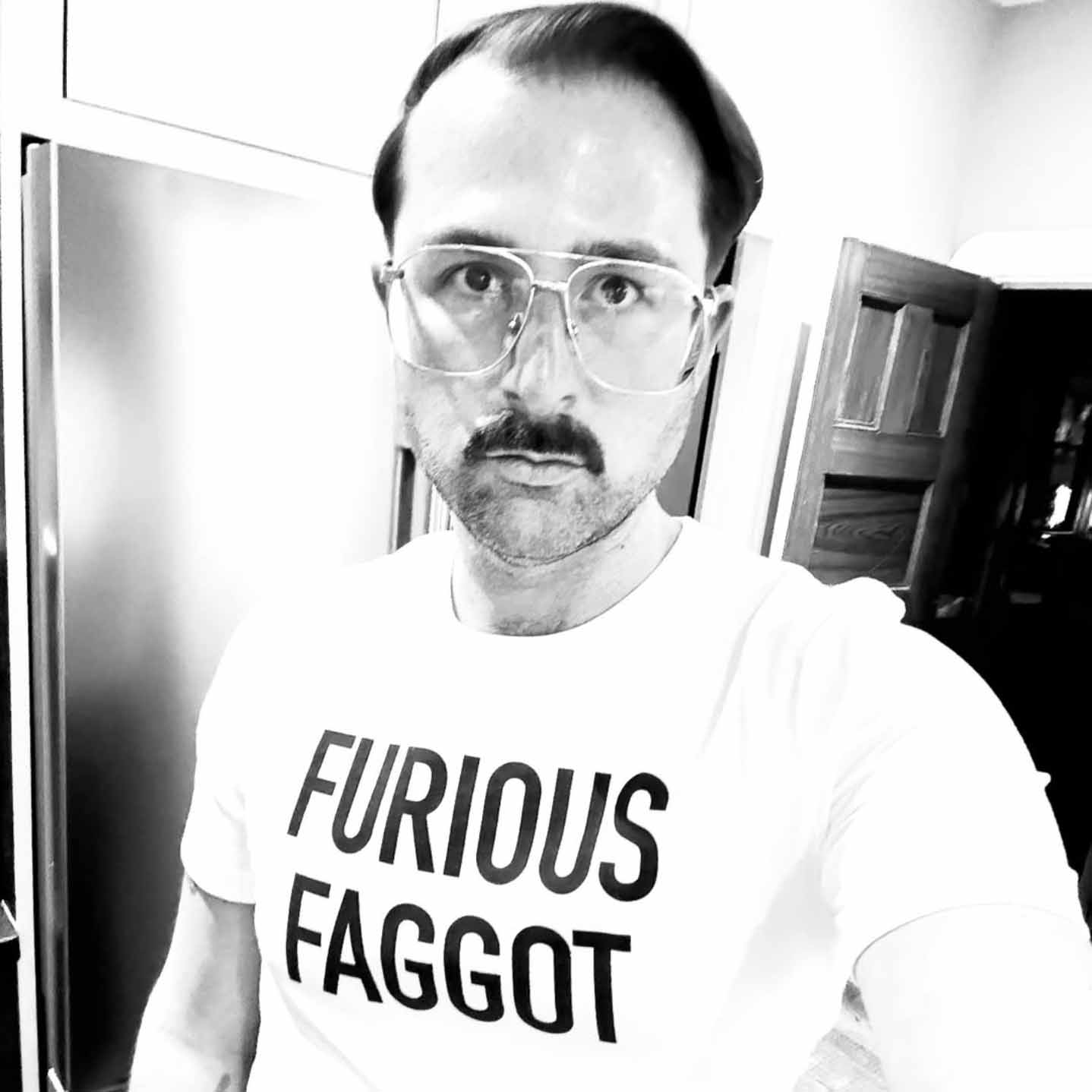 furious faggot white t-shirt