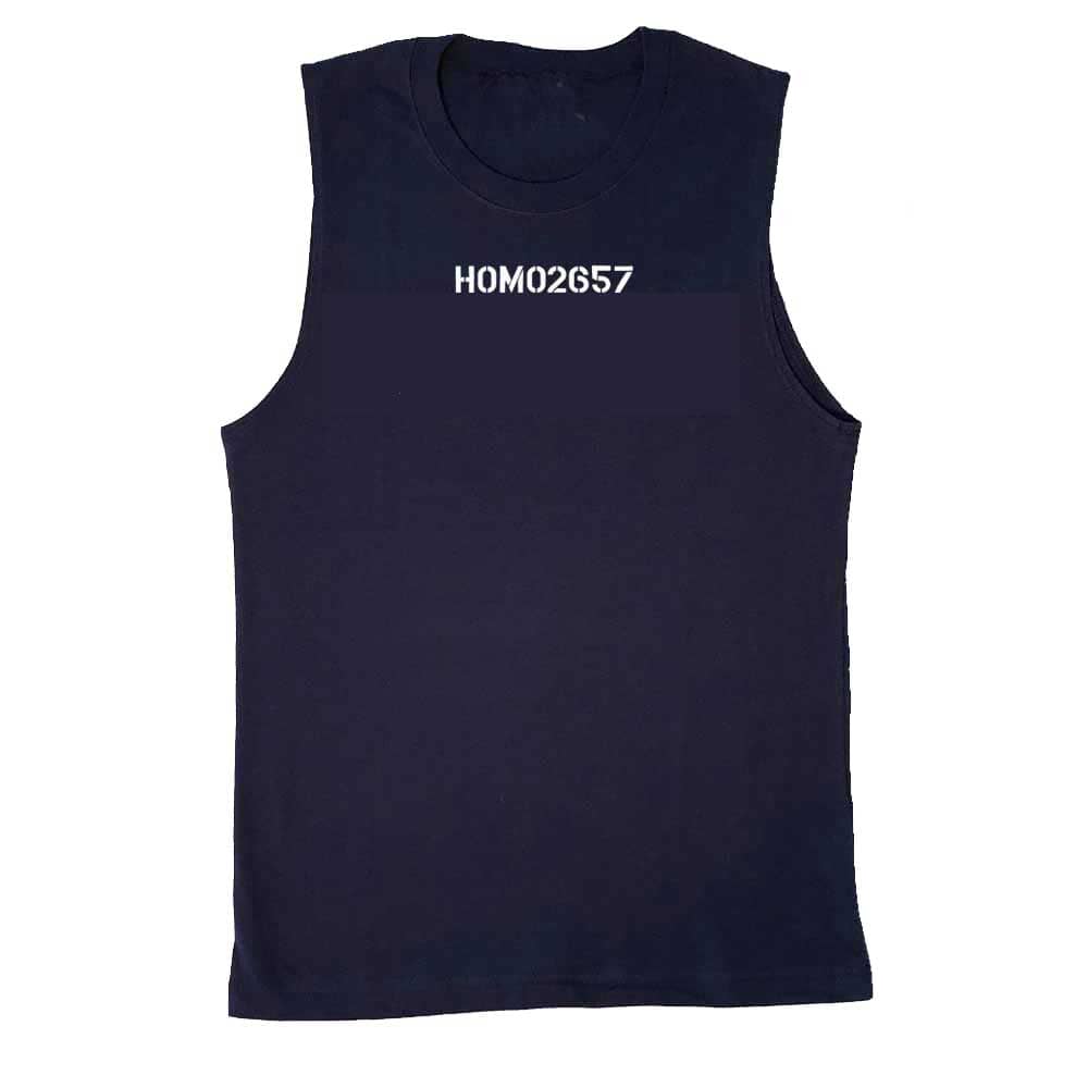 HOMO2657 Navy Sleeveless T-shirt