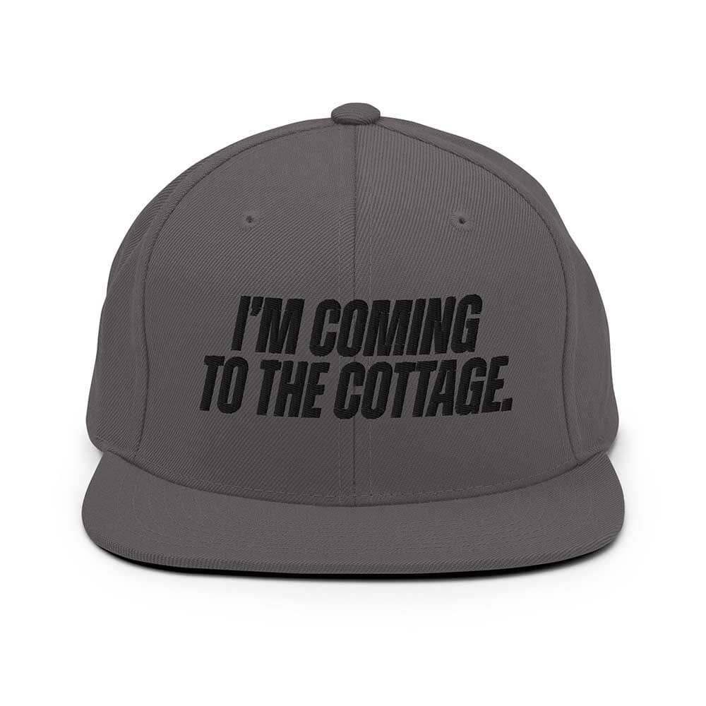 Gray cap with black text &