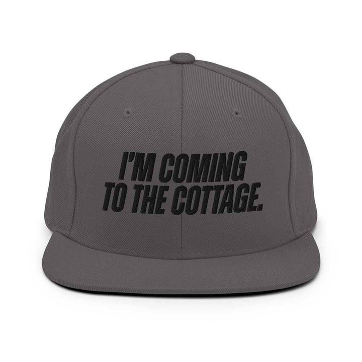 Gray cap with black text &