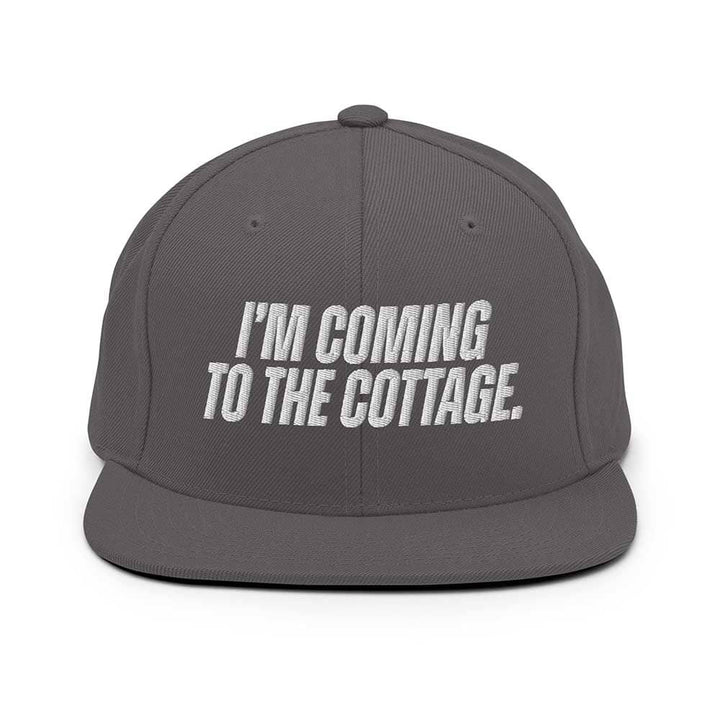 Gray cap with white text &