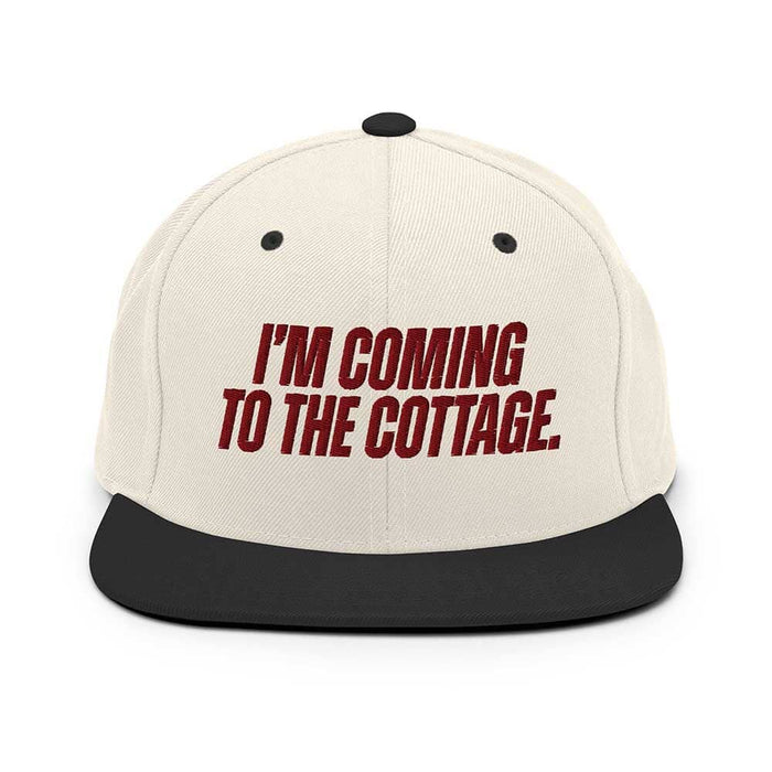 "I'm coming to the Cottage" 6 Panel Flatbill Snapback