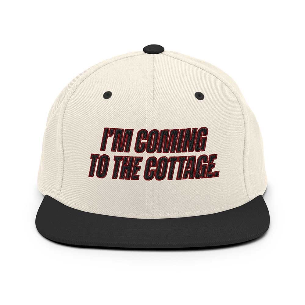 i'm coming to the cottage flatbill in natural black