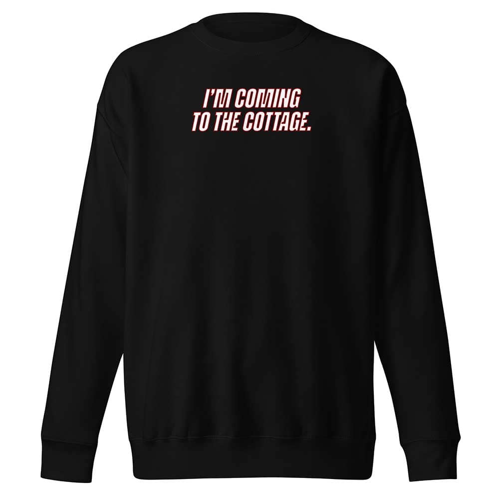 Black sweatshirt with text &