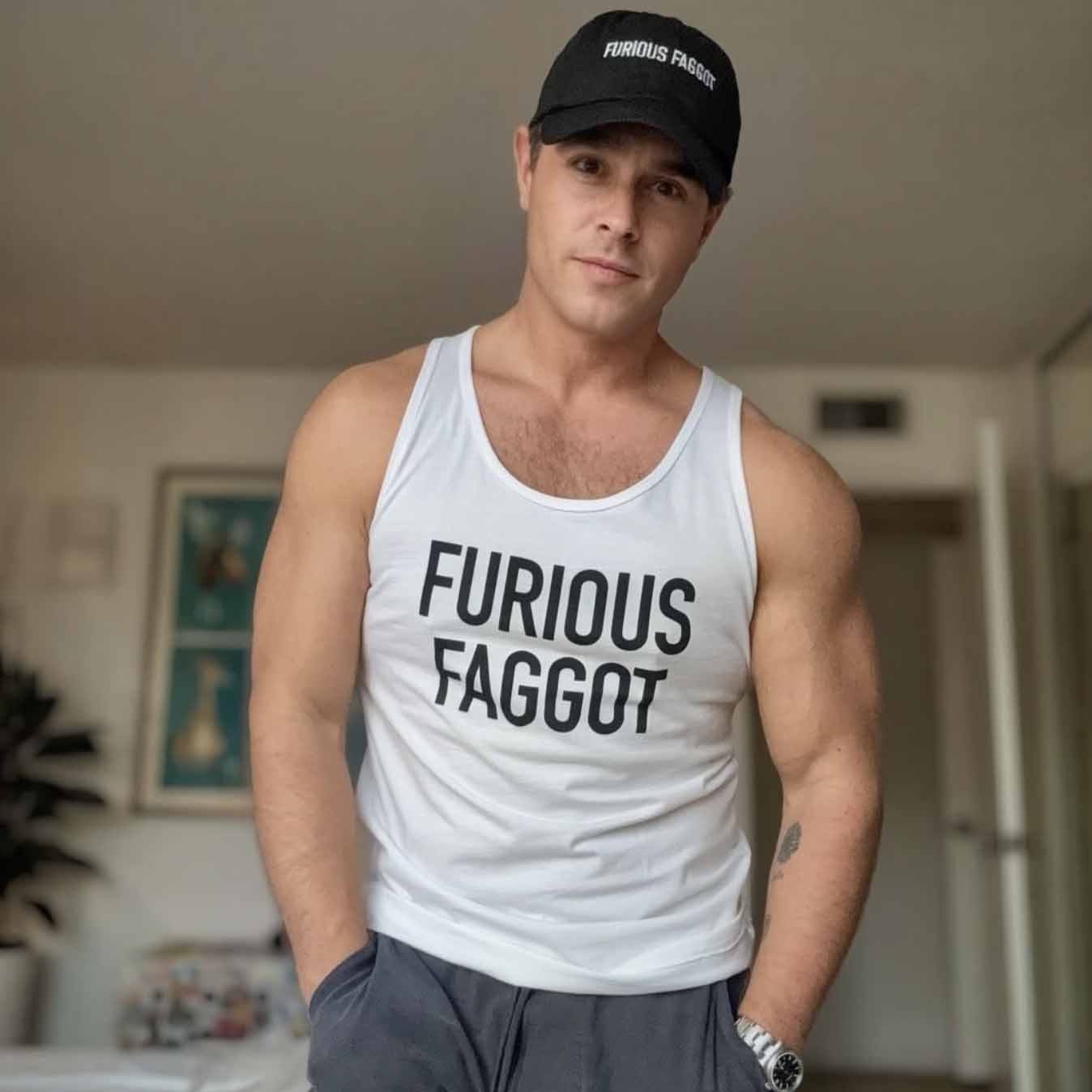 furious faggot hat and tank karl schmid