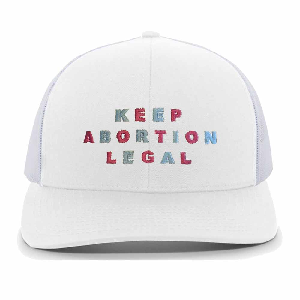 Keep Abortion Legal Trucker Mesh Snapback Hat White