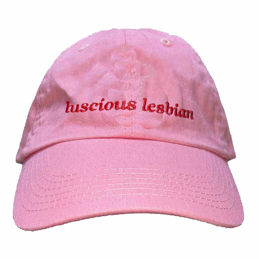 luscious lesbian pink twill dad hat