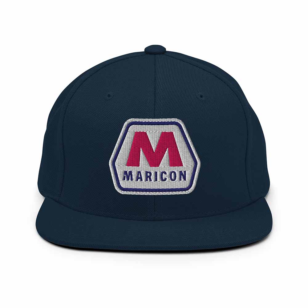 Maricon Flatbill 6-Panel Snapback Hat navy blue