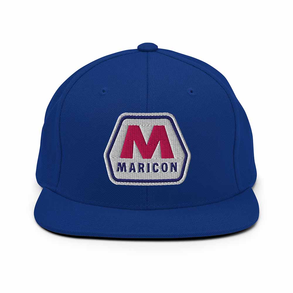 Maricon Flatbill 6-Panel Snapback Hat royal blue