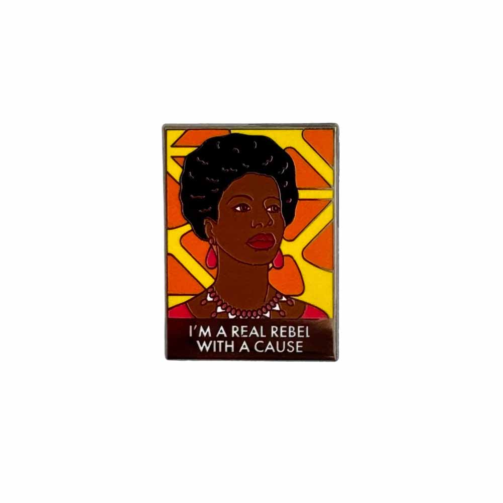 nina simone real rebel with a cause enamel pin