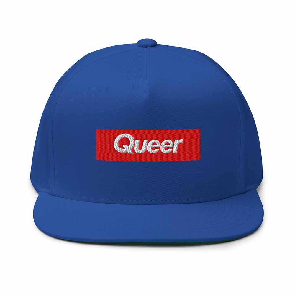 Queer Flatbill 5-Panel twill Snapback Hat royal