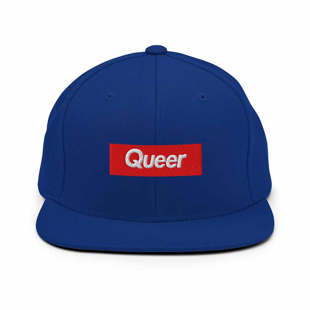 Queer Flatbill 6-Panel Snapback Hat royal