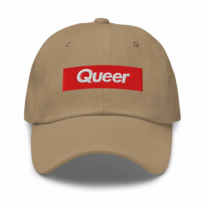 queer twill classic dad hat khaki
