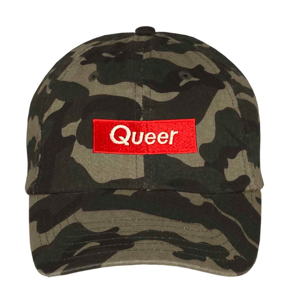 queer camo twill dad hat